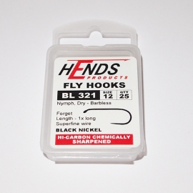 Hends Dry / Nymph Fly Hooks 321 BL #12