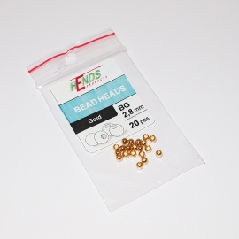 Hends Brass Beads 2.8mm / 20pc Gold