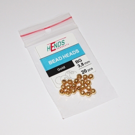 Hends Brass Beads 3.8mm / 20pc Gold