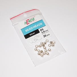 Hends Brass Beads 3.8mm / 20pc Silver