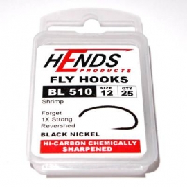 Hends Shrimp Hooks 510 BL #12