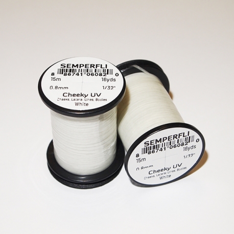 Semperfli Cheeky UV Flat Tinsel White