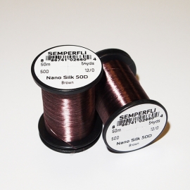 Semperfli Nano Silk 50D 12/0 Thread / Brown