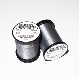 Semperfli 8/0 Classic Waxed Thread Grey