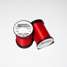 Semperfli 8/0 Classic Waxed Thread Red