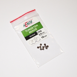 Hends Tungsten Slotted Beads 2.8mm / 10pc Silver