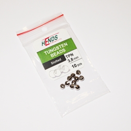 Hends Tungsten Slotted Beads 3.8mm / 10pc Silver