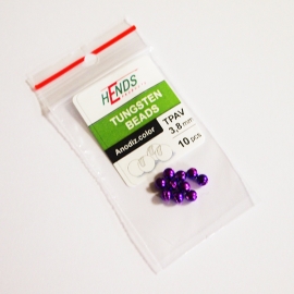 Hends Tungsten Slotted Beads 3.8mm / 10pc Violet