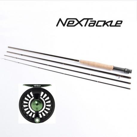 NEXTackle Мухарски Комплект 7.6ft 3wt 4 части / Макара NEXT 3/4 wt