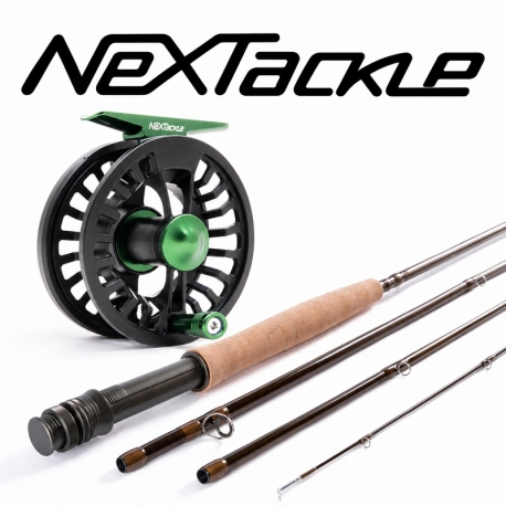 NEXTackle Мухарски Комплект 7.6ft 3wt 4 части / Макара NEXT 3/4 wt